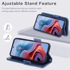 moto g45 leather wallet case with landscape view