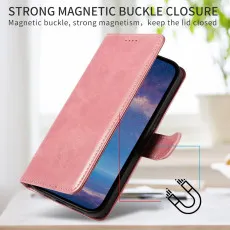 moto g45 leather wallet case with magnetic closure