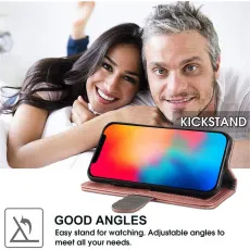 Moto g55 leather wallet case with kickstand