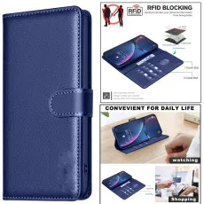 Leather Wallet Cover for Motorola Edge 50 Pro with multi Features