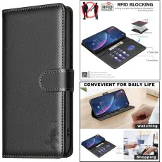 Leather Wallet Cover for Motorola Edge 50 Pro with multi Features