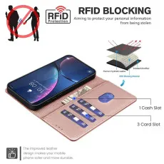 Leather Wallet Cover for Motorola Edge 50 Pro with card slots