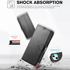 moto g35 leather wallet case with shockproof