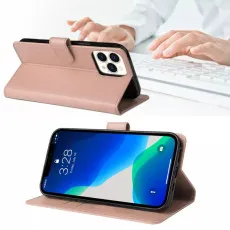 Magnetic stand wallet case for iPhone 15 Pro