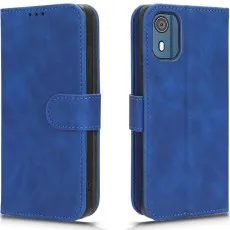 nokia c02 3 pocket wallet case blue
