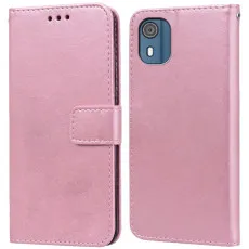 nokia c02 3 pocket wallet case rose