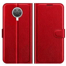 Nokia G20 Leather Wallet Case Red