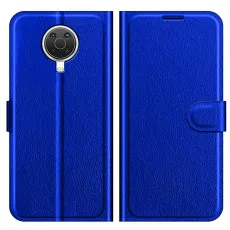 Nokia G20 Leather Wallet Case in Blue
