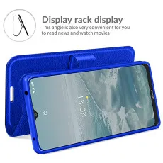 Nokia G20 Leather Wallet Case with rack display