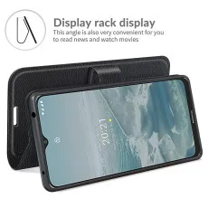 Nokia G20 Leather Wallet Case with rack display