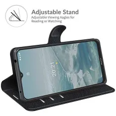 Nokia G20 Leather Wallet Case with adjustable stand