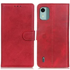 nokia c12 3 pocket wallet case red
