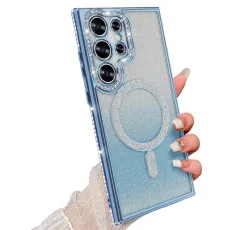 Galaxy S25 Ultra Glitter magsafe case in Blue