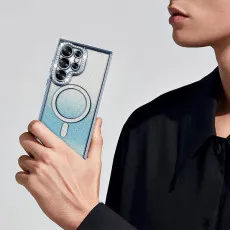 Magnetic glitter phone case for Samsung Galaxy S25 Ultra with Anti slip