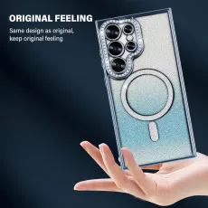 Magnetic glitter phone case for Samsung Galaxy S25 Ultra case stunning look