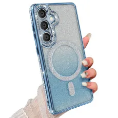 Samsung s25 diamond megsafe case blue