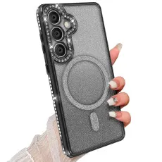 Samsung s25 diamond megsafe case black