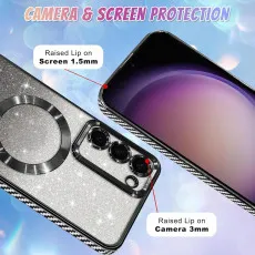 Samsung s25 plus glitter megsafe case protection