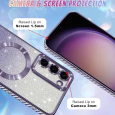 Samsung s25 plus glitter megsafe case protection