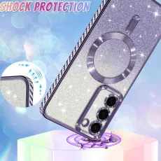 Samsung s25 plus glitter megsafe case shockproof