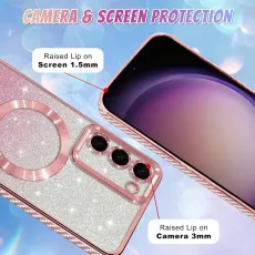 Samsung s25 plus glitter megsafe case protection