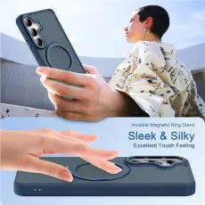 Samsung Galaxy S25 MagSafe Case in Blue with silky material