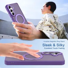 Samsung Galaxy S25 MagSafe Case in Purple with silky material