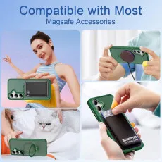 Samsung Galaxy S25 MagSafe Case in Green with multi features