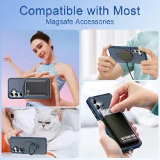 Samsung Galaxy S25 Plus Magsafe Case in Blue with Multi Features