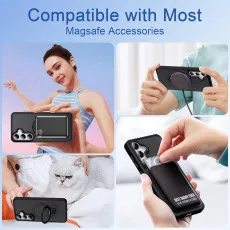 Samsung Galaxy S25 Plus Magsafe Case in Black with multi features