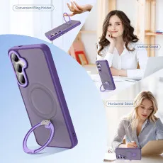 Samsung Galaxy S25 Plus Magsafe Case in Purple with kickstand