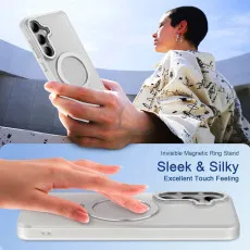 Samsung Galaxy S25 Plus Magsafe Case in Grey with silky material