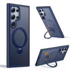 Samsung Galaxy S25 Ultra Magsafe Ring Case in Blue With Adjustable stand