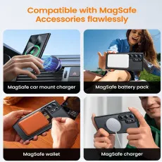 Samsung Galaxy S25 Ultra Magsafe Ring Case in BLack With Multi Features