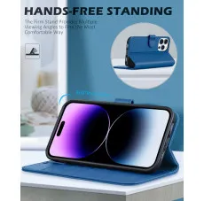 iphone 14 pro leather wallet case stand