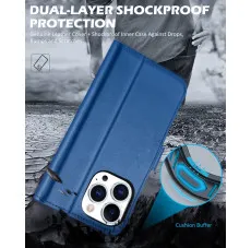 iphone 14 pro leather wallet case shockproof