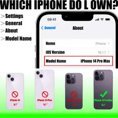 iphone 14 pro max leather wallet case size