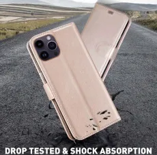 iphone 14 pro leather wallet case shockproof