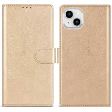 iphone 14 plus leather wallet case rose