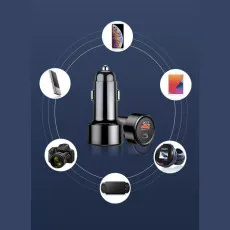 Dual Port Car Charger Type-C PD 20W USB QC 3.0 Support Fast Charging IOS Android