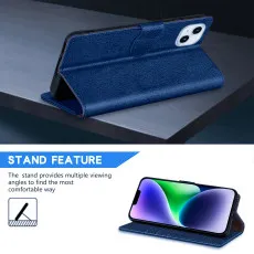 iphone 14 plus leather wallet case stand