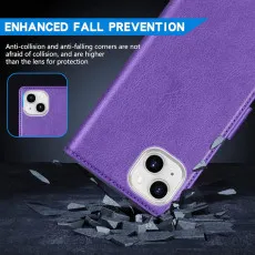 iphone 14 plus leather wallet case shockproof