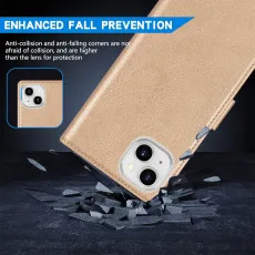 iphone 14 plus leather wallet case shockproof