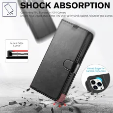 Apple iphone 13 pro max leather wallet case shockproof