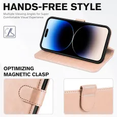 Apple iphone 13 pro max leather wallet case stand