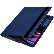 iPad 10th Gen 10.9-Inch 360 Rotating Leather Case in Blue with megnatic close