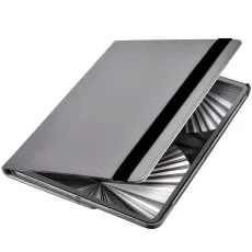 iPad 10th Gen 10.9-Inch 360 Rotating Leather Case in Grey megantic closure