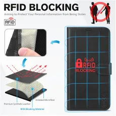 Apple iphone 13 leather wallet case rfid