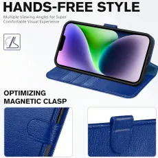 Apple iphone 13 leather wallet case stand