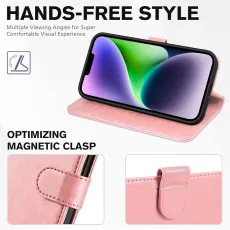 Apple iphone 13 leather wallet case stand